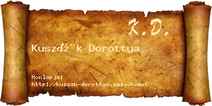 Kuszák Dorottya névjegykártya