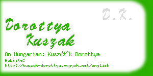 dorottya kuszak business card